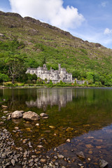 Kylemore Abbey in Connemara mountains - Ireland