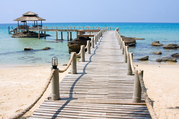 Wooden pier , Thailand