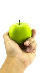 green apple in hand