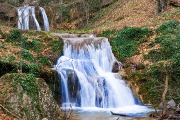 Obraz premium beautiful cascades on a mountain river