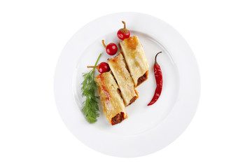 italian cannelloni and peppers