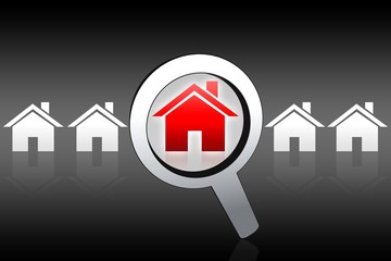 house buying searching concept