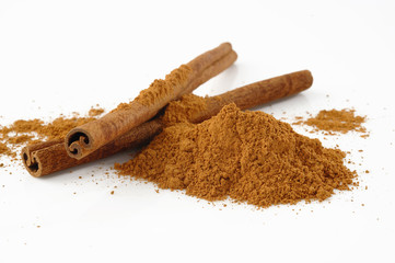 two cinnamon stick