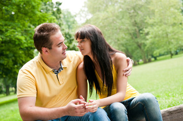 Happy time - young couple together