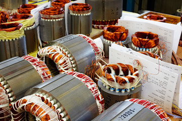 industrial production of electric motors, armatures with inserte