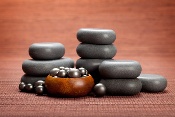 Spa massage - black stones