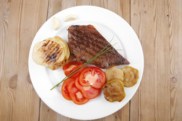meat savory : grilled beef fillet mignon with potatoes