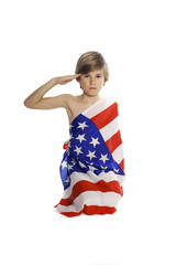 enfant patriote drapeau pays américain amérique usa symbole