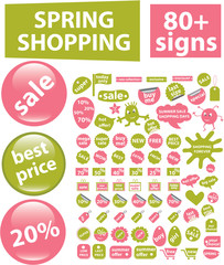 80   spring shopping signs