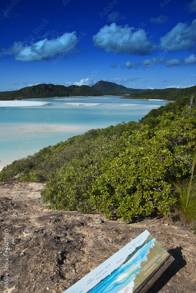 Sticker whitehaven beach, australia