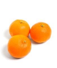 Fresh tangerines isolated on white