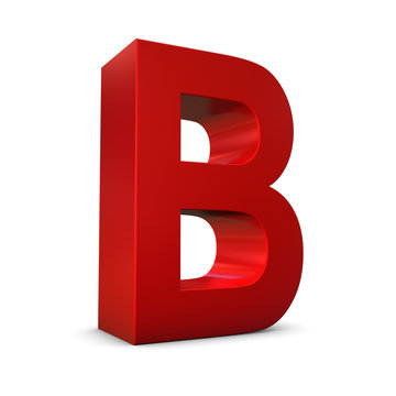 lettre B rouge