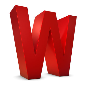 lettre W rouge
