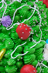 Close-up cake decorations