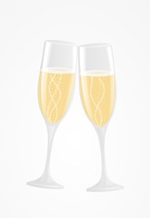 two glasses of champagne