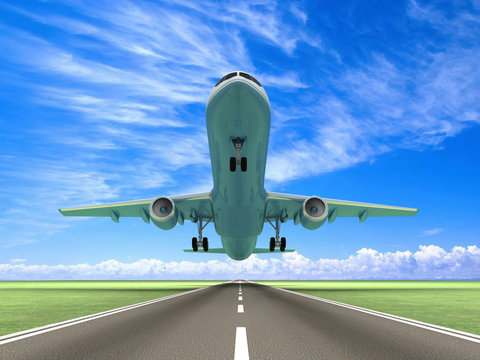 Road and plane