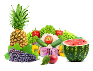 Fresh fruits and vegetables