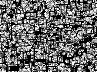 Mesh texture with pipe-like web rendered with clipping path