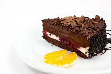 chocolate cake with cherry