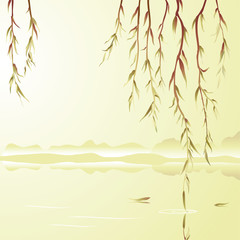 Weeping willow above the water