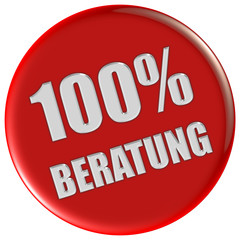 Button rot rund 100% BERATUNG