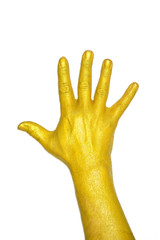 hand yellow