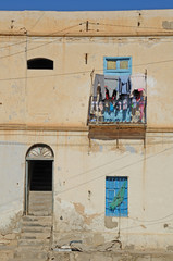 Linge au balcon - Tunisie