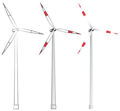Windrad verschiedene Varianten