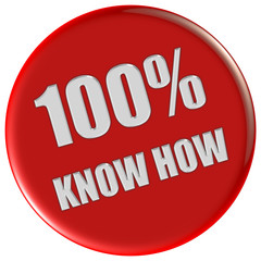 Button rot rund 100% KNOW HOW