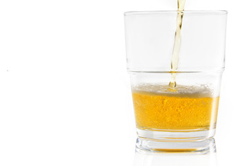 Pouring beer into a glass
