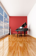 minimalist music room