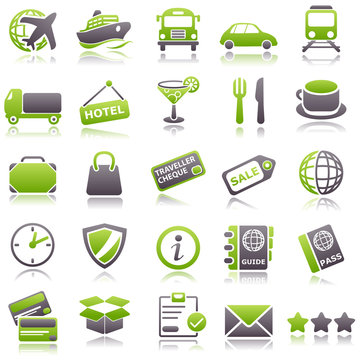 transportation Green Icons