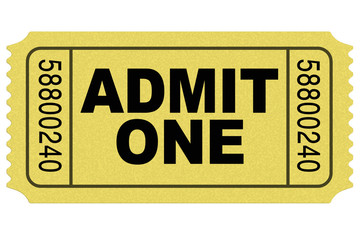 Admit one movie ticket