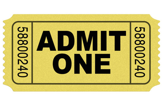 Admit one movie ticket