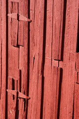 Side of an Old Red Barn