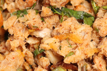 mince fish chili salad