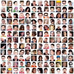 face collage - obrazy, fototapety, plakaty