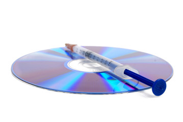 DVD and syringe