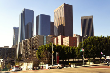 Fototapeta na wymiar Los Angeles downtown on a sunny day