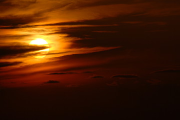 Sunset with clouds