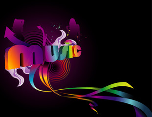 vector music illustration