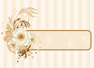 Abstract background with beautiful flowers and blots