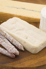 different kind of french cheese on platter