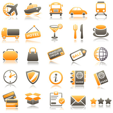 transportation Orange Icons