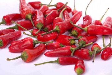 bunch of red chili peppers