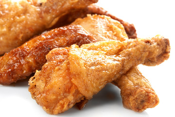 Chicken legs on the white