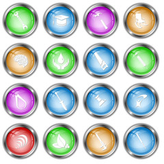 Vector set of internet buttons