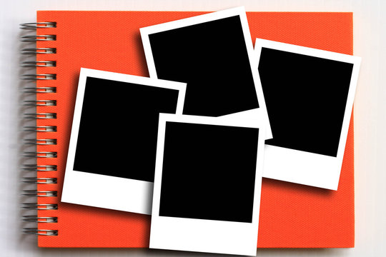 picture on orange note book