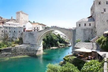 Foto auf Acrylglas Stari Most Alte Brücke - Mosta