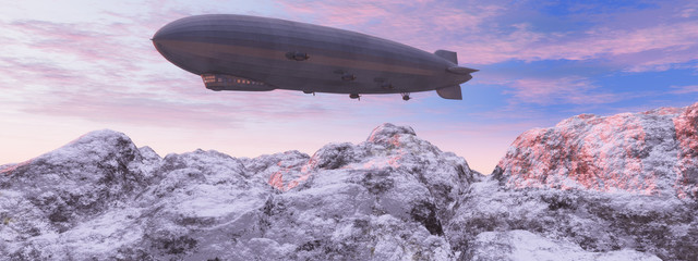 Airship at Sunset © George Bailey